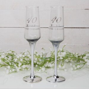 Straight Flute Set of 2 - 40th Anniversary