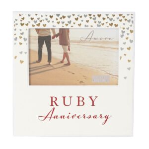6" X 4" - PHOTO FRAME - RUBY ANNIVERSARY