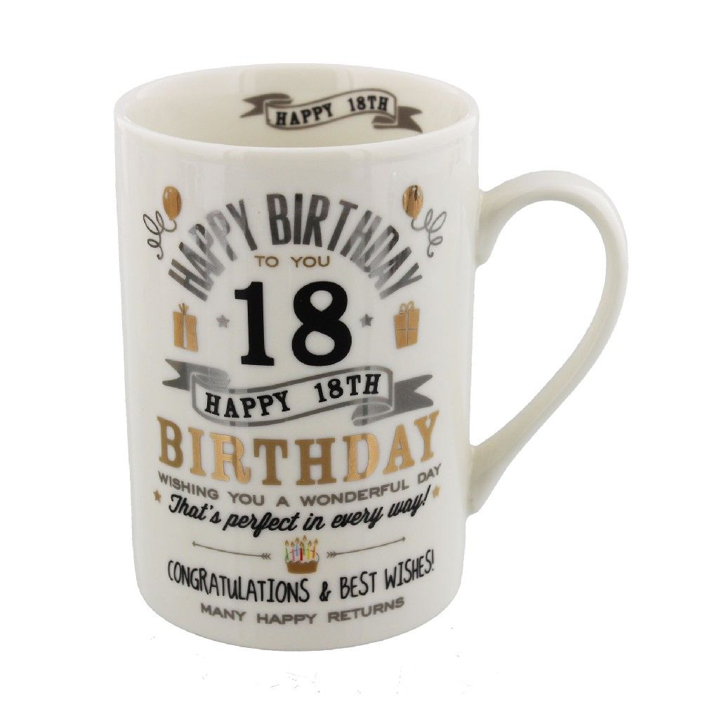 SILVER & GOLD Age BIRTHDAY MUG