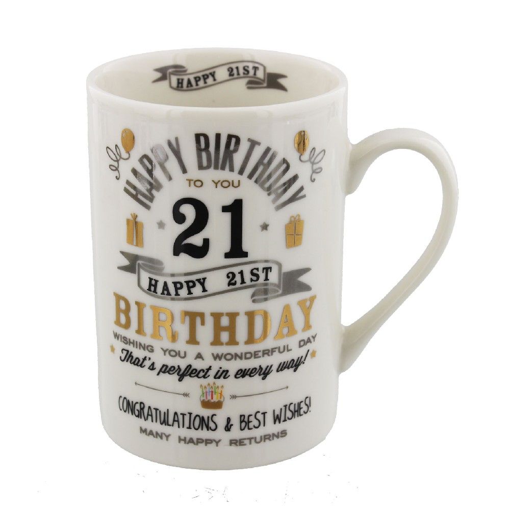 SILVER & GOLD Age BIRTHDAY MUG - Image 2