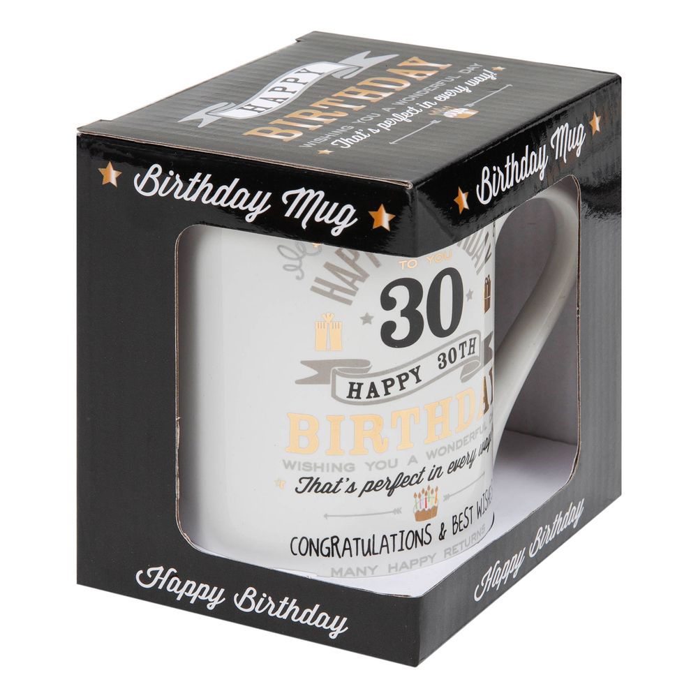 SILVER & GOLD Age BIRTHDAY MUG - Image 4