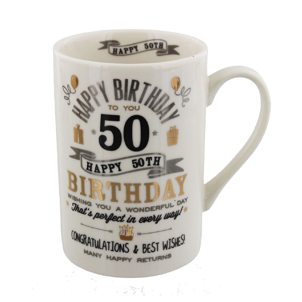 SILVER & GOLD Age BIRTHDAY MUG - Image 5