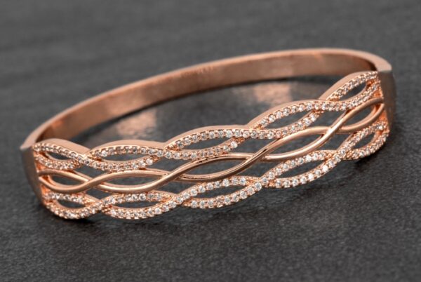 Triple Loop Pave RGP Bangle - Kards and Keepsakes